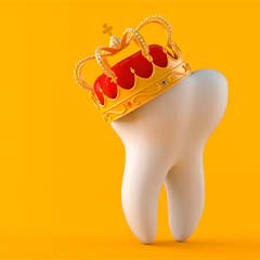 Tooth wearing crown