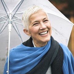 Senior woman smiling