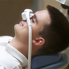 Man getting nitrous oxide sedation in Sunnyvale