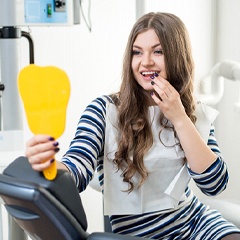 woman in dental chair