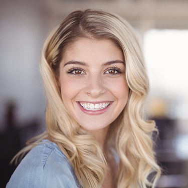 Young woman with flawless smile