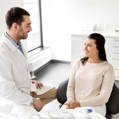 Patient at consultation for veneers in Sunnyvale