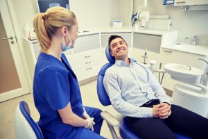 man in office of emergency dentist in Sunnyvale