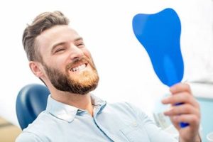 Man with healthy smile at dentist in Sunnyvale.