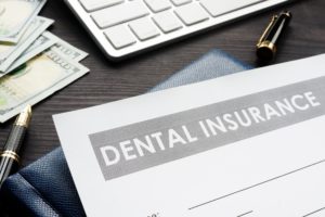 Dental insurance form on desk